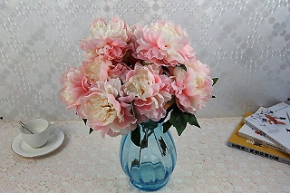 厂家直销法国玫瑰花束仿真花 室内外花卉装饰 婚庆类花墙背景